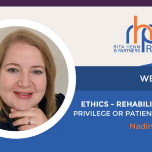 08 Oct 2026 @ 18:00 Ethics - Rehabilitation: Privilege or patient right? with Nadine Botha